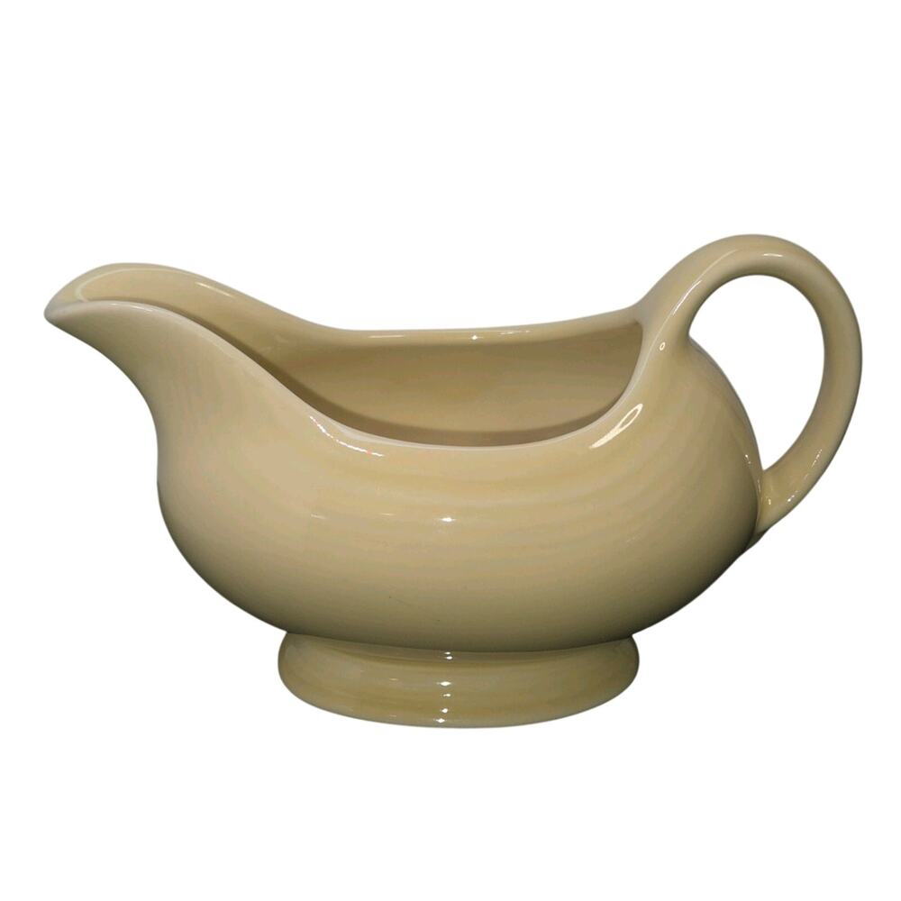 Yellow Fiestaware Gravy Boat Homer Laughlin HLC USA Art Deco - Vintage